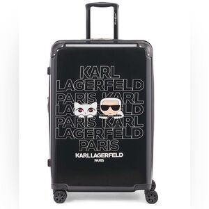 Karl Lagerfeld Paris Karl & Kat 28" Upright Large Luggage Black